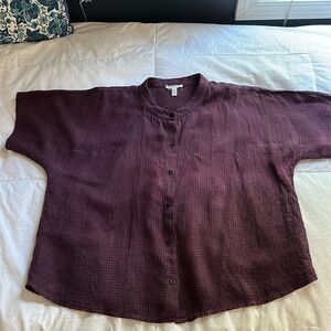 Eileen Fisher linen boxy shirt